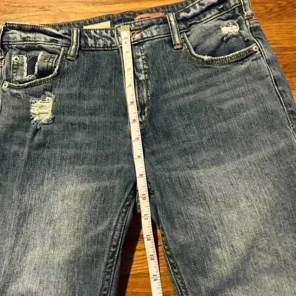 Pilcro Anthropologie Straight Leg Distressed‎ Jeans, Size 26 - Picture 5 of 13